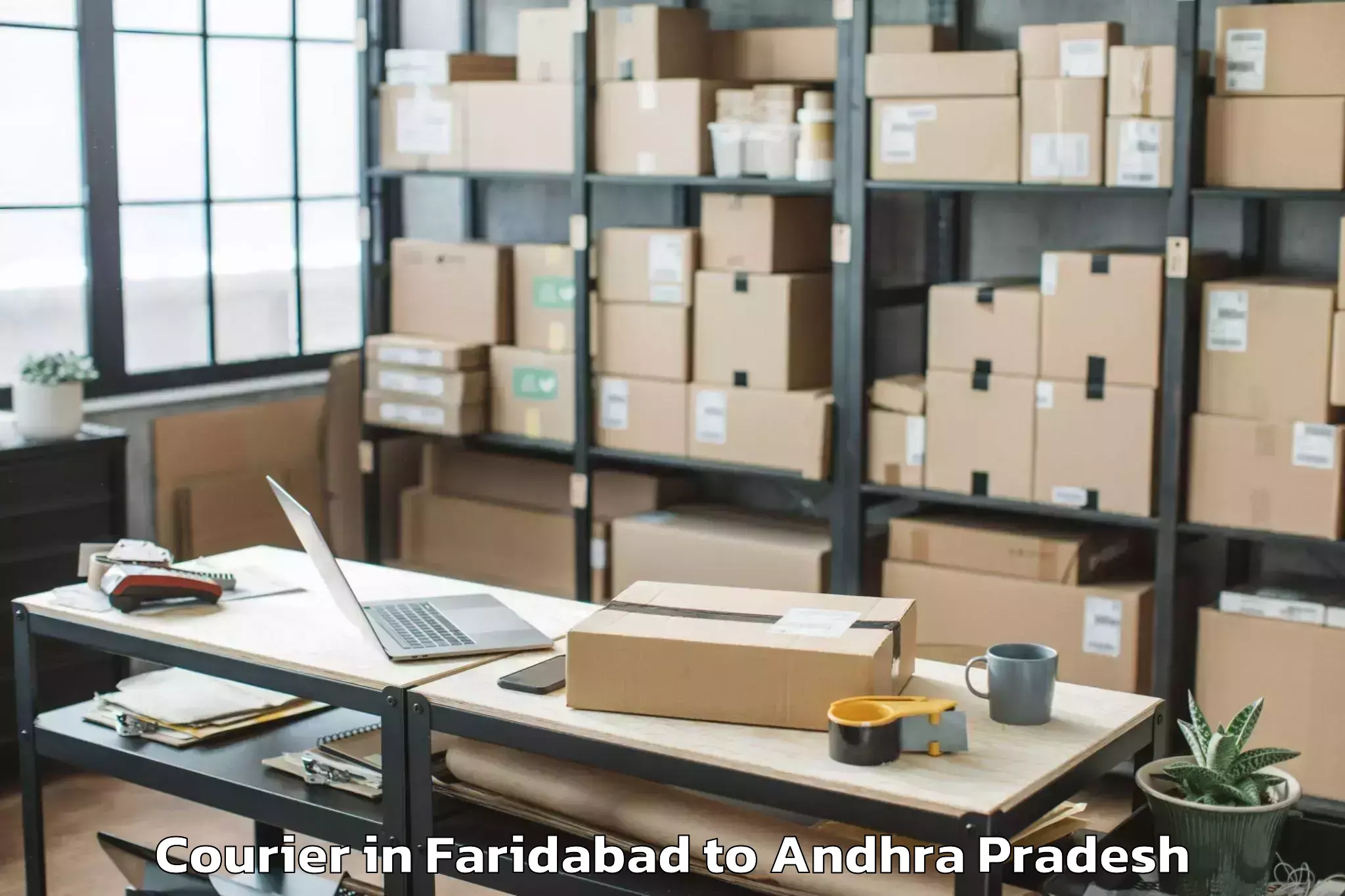 Book Faridabad to Garugubilli Courier Online